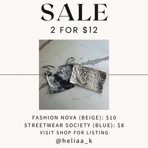 Fashion Nova Beige Animal Print + Streetwear Society | 2 for $12 Bundle | Small